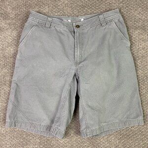 Mountain Hardwear Shorts Men's 32 Gray AOP Canvas Cotton Hiking Outdoor